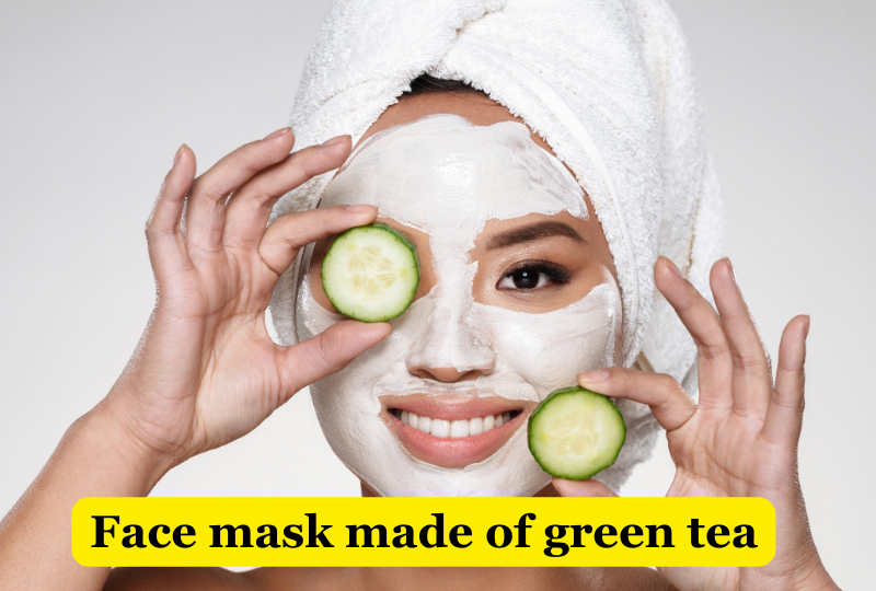 face mask made of green tea